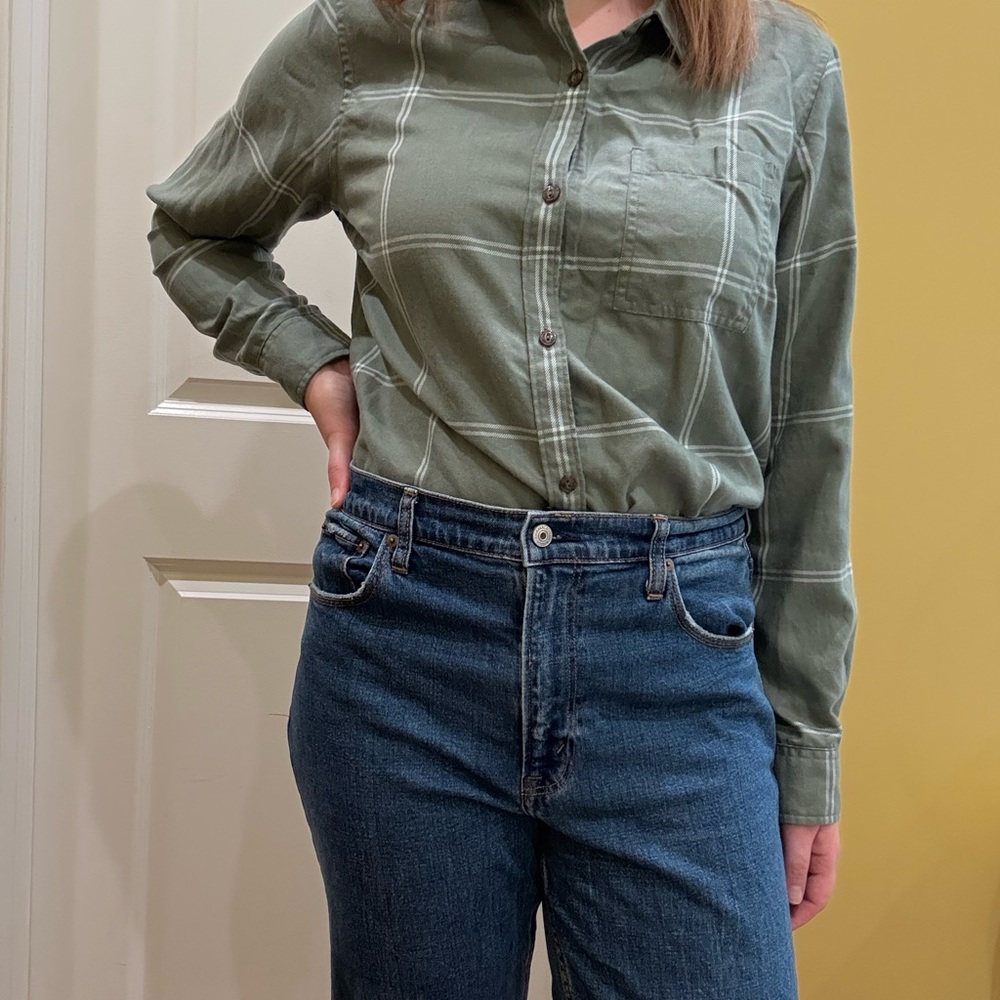 L.L. Bean Feather Soft Twill Button-Down Shirt - Sea Green
